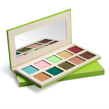 10 color eyeshadow palette green high pigmented long lasting