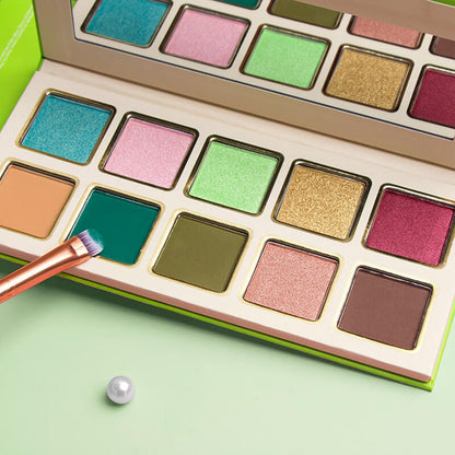 10 color eyeshadow palette green high pigmented long lasting