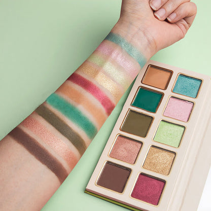 10 color eyeshadow palette green high pigmented long lasting