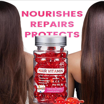 Leave-in hair treatment serum essential oil capsules conditioner Argan oil anti-frizz