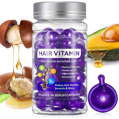 Leave-in hair treatment serum essential oil capsules conditioner Argan oil anti-frizz