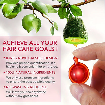 Leave-in hair treatment serum essential oil capsules conditioner Argan oil anti-frizz