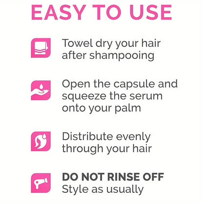 Leave-in hair treatment serum essential oil capsules conditioner Argan oil anti-frizz