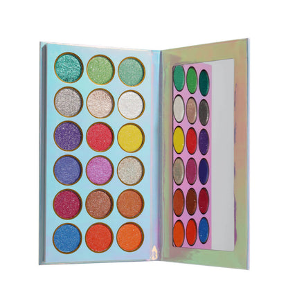 18 color eyeshadow palette high pigmented shimmer eye shadow