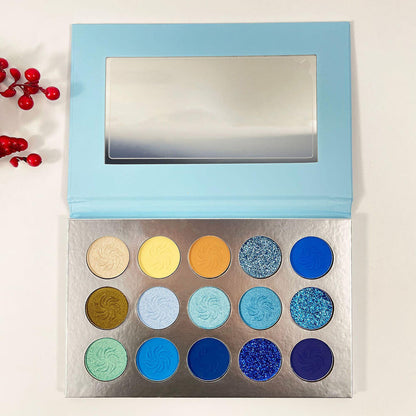 15 color seasons eyeshadow palette waterproof vegan high pigmented