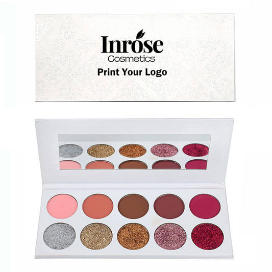 Paleta de sombras de ojos de 10 colores de alto pigmento