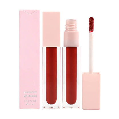 24 color nude lip gloss high pigment not dry long lasting pink tube