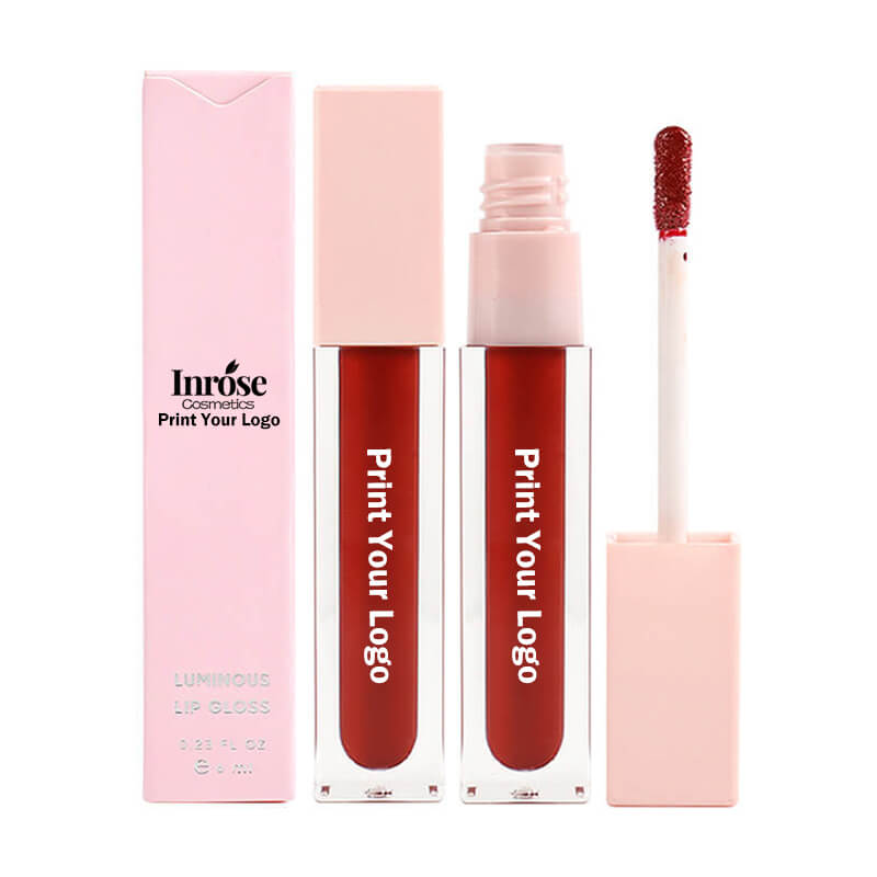 24 color nude lip gloss high pigment not dry long lasting pink tube