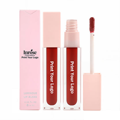 24 Color Nude Lip Gloss High Pigment Not Dry Long Lasting Pink Tube