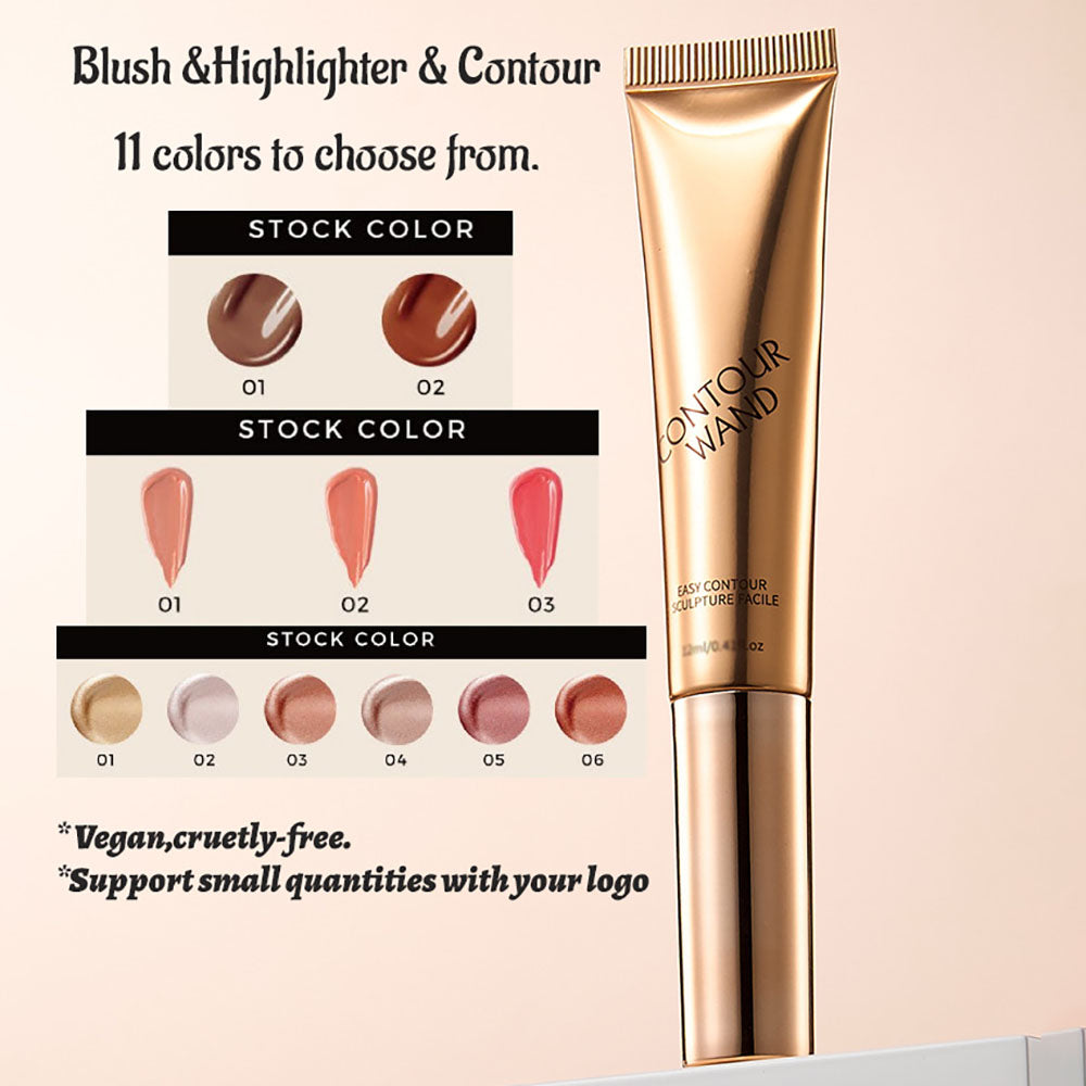 Enlumineur liquide 6 couleurs, baume scintillant, haute pigmentation