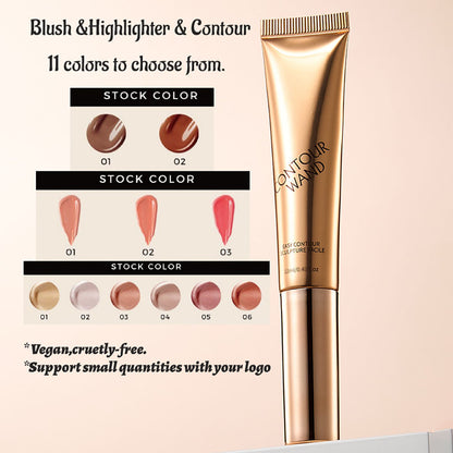 Enlumineur liquide 6 couleurs, baume scintillant, haute pigmentation