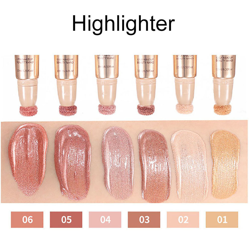 Enlumineur liquide 6 couleurs, baume scintillant, haute pigmentation