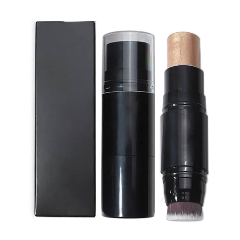 8 color 2 in 1 highlighter stick with brush cream high pigmented waterproof