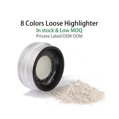 8 Color Highlighter Loose Powder Brighten High Pigmented Private Label