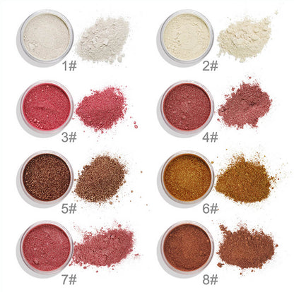 8 Color Highlighter Loose Powder Brighten High Pigmented Private Label