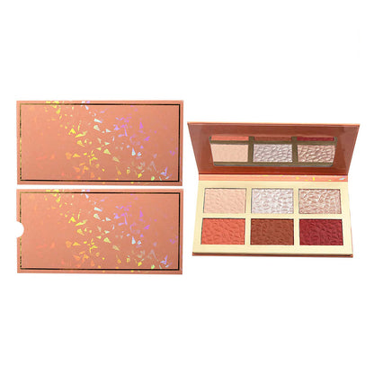 6 Color Highlighter & Blush Palette High Pigmented Waterproof Private Label