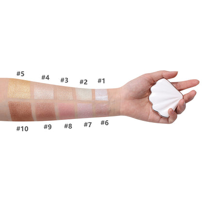 10 Color Highlighter Powder Face Brighten Shimmer Nose Shadow Vegan