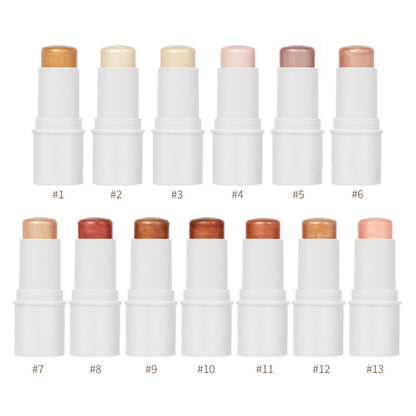 13 Color Highlighter Stick Brighten Balm Face Contour Shimmer Cruelty Free