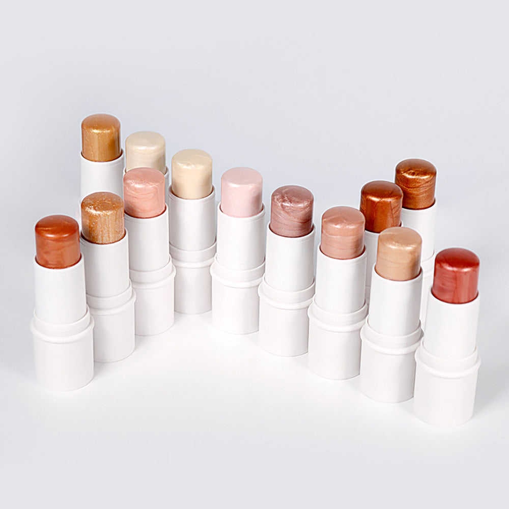 13 Color Highlighter Stick Brighten Balm Face Contour Shimmer Cruelty Free