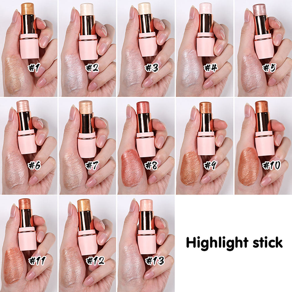 13 Color Highlighter Stick Face Brightening Contouring Shimmer Stick Vegan
