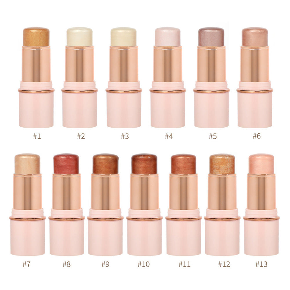 13 Color Highlighter Stick Face Brightening Contouring Shimmer Stick Vegan