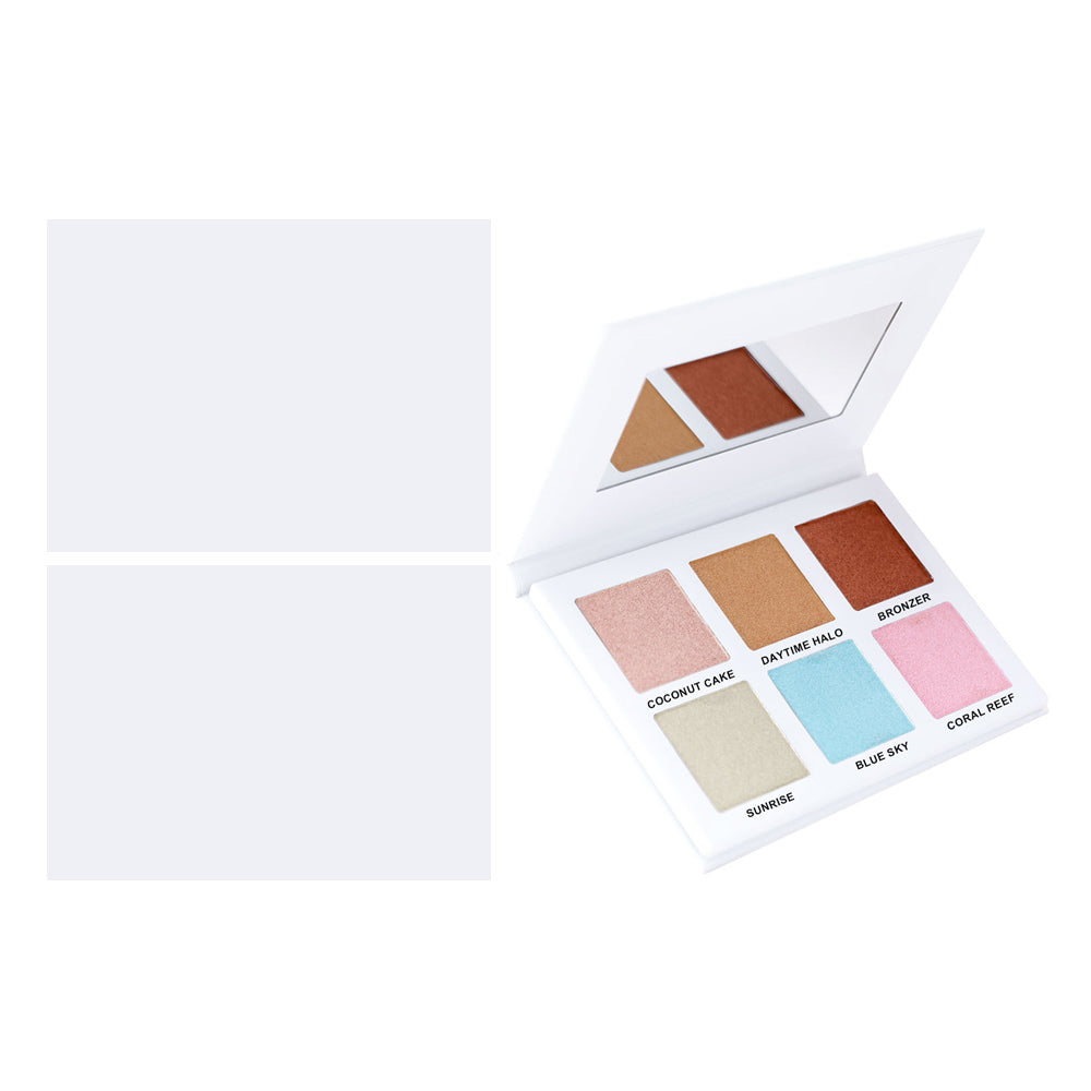 6 Color DIY Highlighter & Blush & Contour Palette Waterproof High Pigmented
