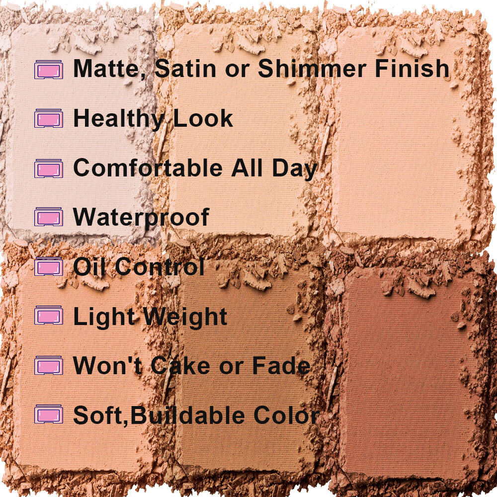 6 Color DIY Highlighter & Blush & Contour Palette Waterproof High Pigmented