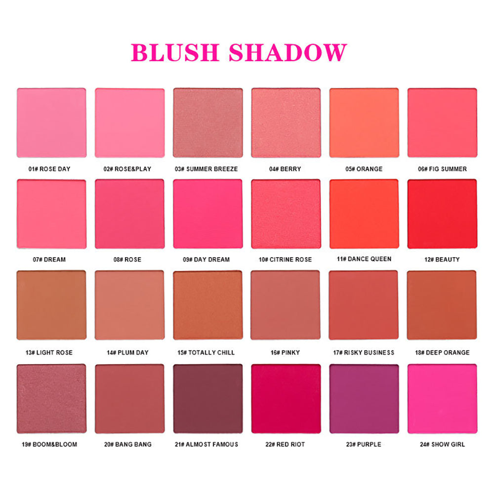 6 Color DIY Highlighter & Blush & Contour Palette Waterproof High Pigmented