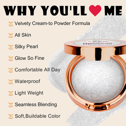 20-Shade Highlighter Cream Brighten Waterproof Pearlescent Shimmer Long-Lasting