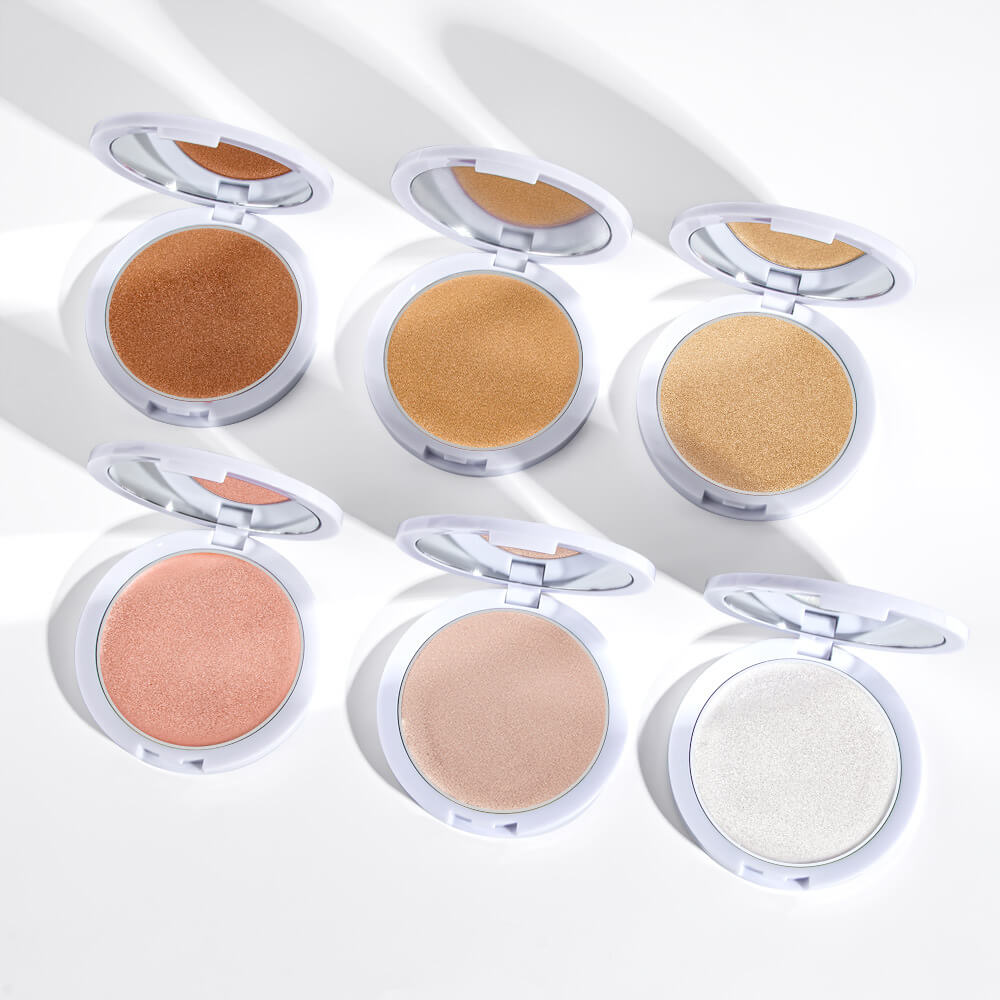 6-Color Pearlescent Highlighter Flawless Brightener Silky-Smooth Long Lasting