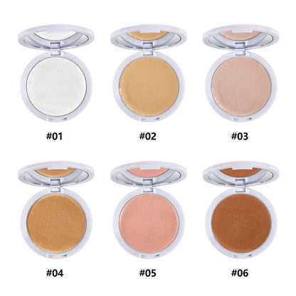 6-Color Pearlescent Highlighter Flawless Brightener Silky-Smooth Long Lasting