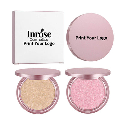 9-Shade Highlighter Compact Shimmer Soft Creamy Skin-Adhering Long Lasting