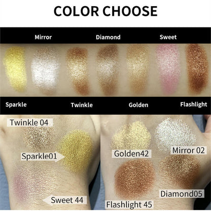 7 color highlighter powder contour brighten shiny high pigmented