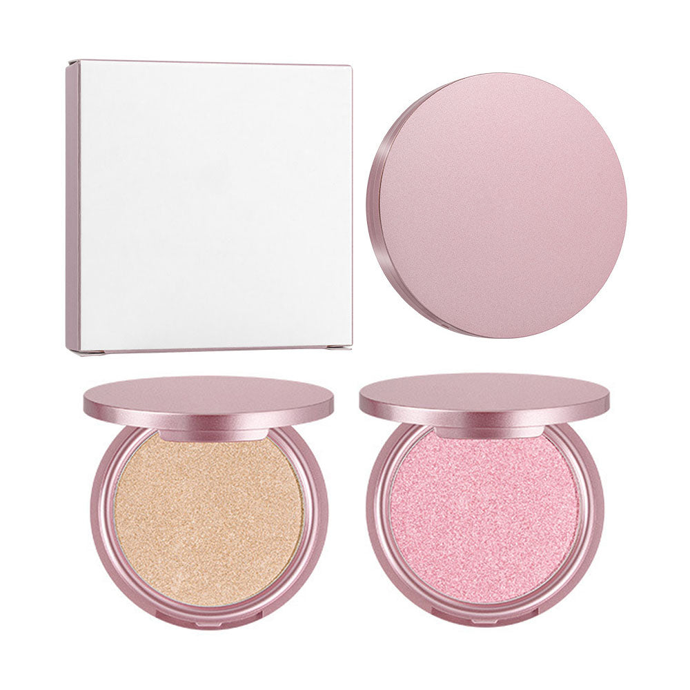 9-Shade Highlighter Compact Shimmer Soft Creamy Skin-Adhering Long Lasting
