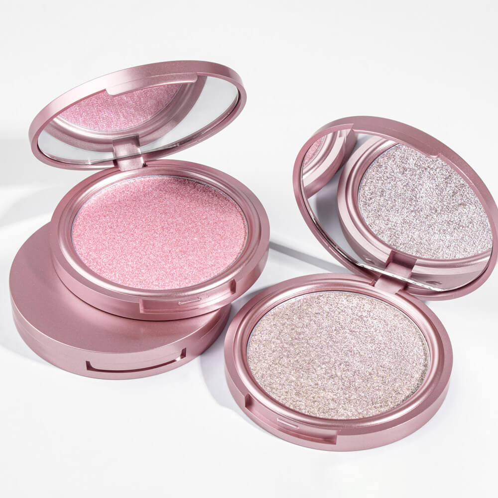 9-Shade Highlighter Compact Shimmer Soft Creamy Skin-Adhering Long Lasting