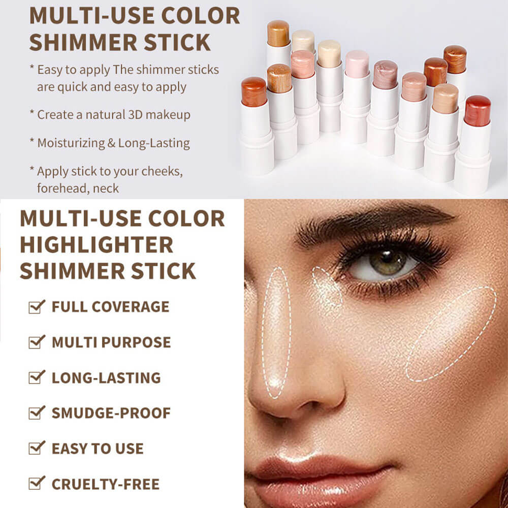 13 color highlighter balm face brighten contour shimmer cruelty free