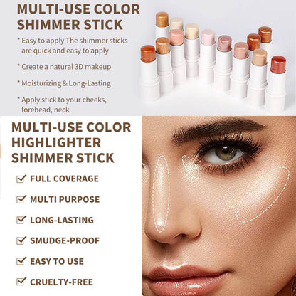 13 color highlighter balm face brighten contour shimmer cruelty free