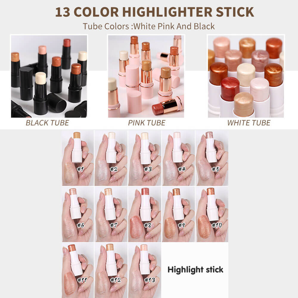 13 color highlighter balm face brighten contour shimmer cruelty free