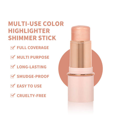 13 color highlighter stick face brightening contouring shimmer stick vegan
