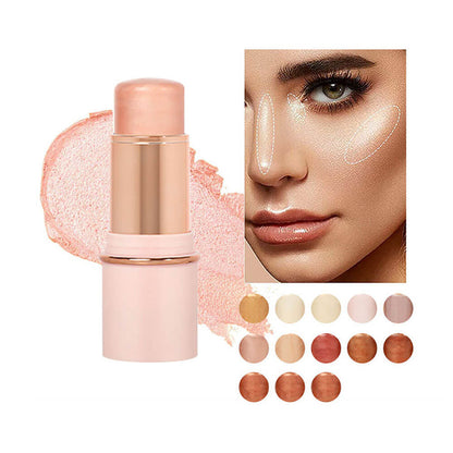 13 color highlighter stick face brightening contouring shimmer stick vegan