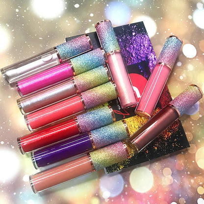 64 Color Long Lasting Lip Gloss Nude Shimmer High Pigmented Rainbow Tube