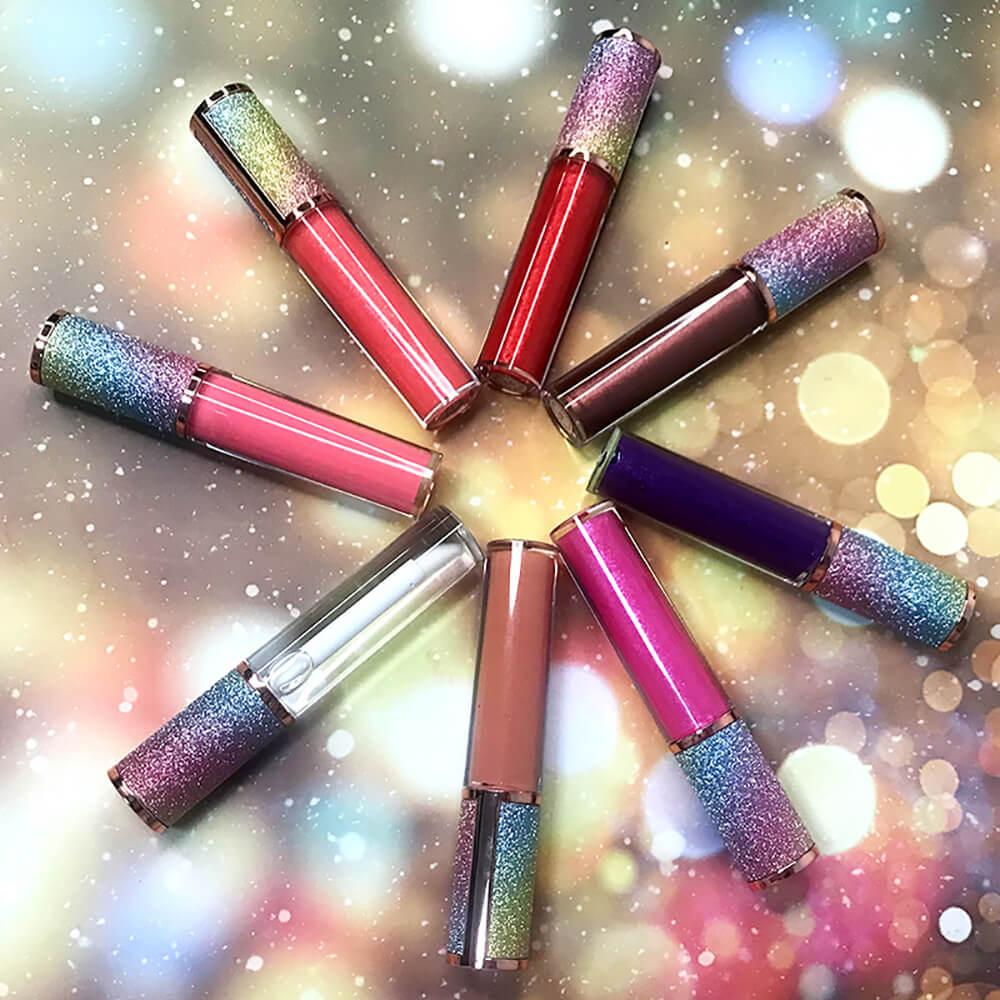 64 Color Long Lasting Lip Gloss Nude Shimmer High Pigmented Rainbow Tube