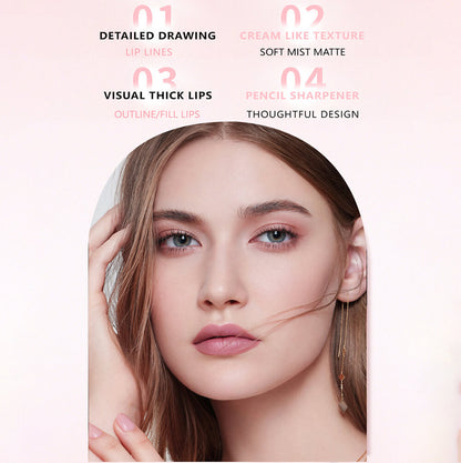 20 Color Matte Lip Liner high pigment Lip Line Pen Nude Long-Lasting Waterproof