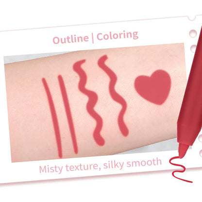 20 Color Matte Lip Liner high pigment Lip Line Pen Nude Long-Lasting Waterproof