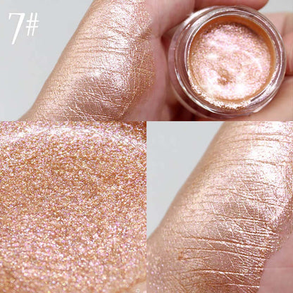 7 Color Jelly Highlighter Liquid Eyeshadow Shimmer Brighten High Pigmented