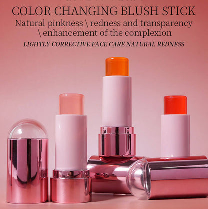 6 color jelly blush stick cream color changing lips cheeks natural