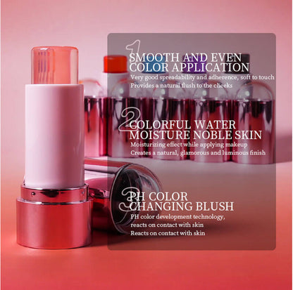 6 color jelly blush stick cream color changing lips cheeks natural
