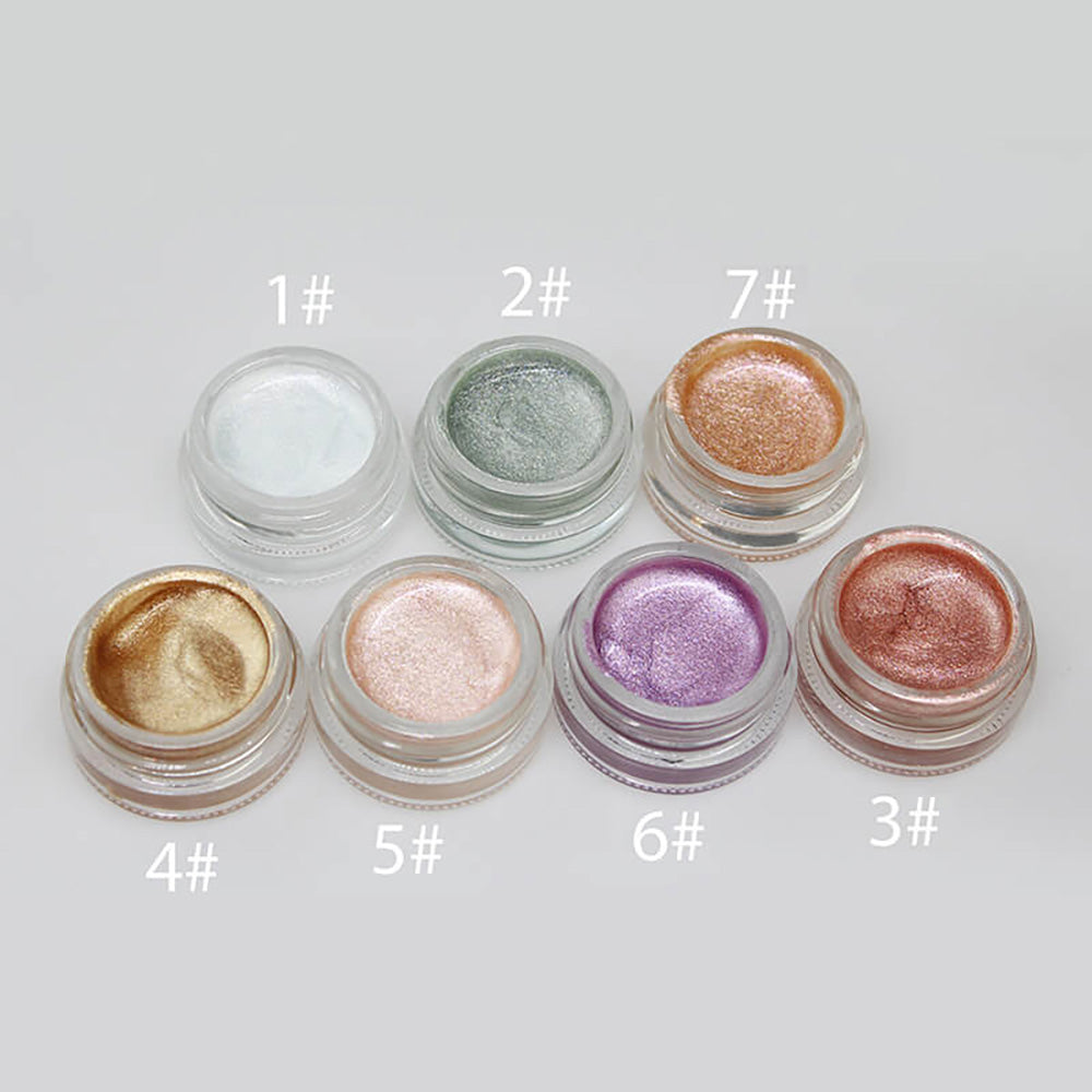 7 Color Jelly Highlighter Liquid Eyeshadow Shimmer Brighten High Pigmented