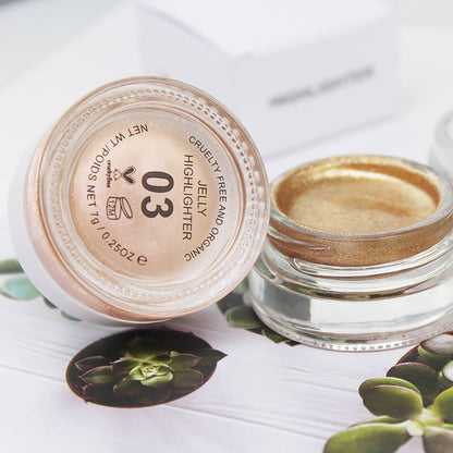7 color jelly highlighter liquid eyeshadow shimmer high pigmented