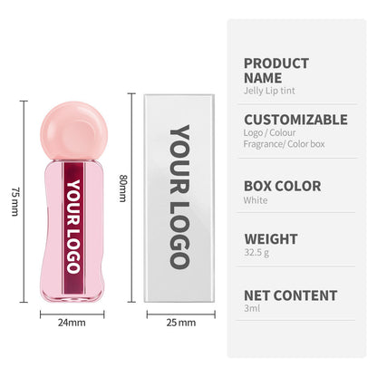 4-color Jelly Lip Tint Fruit Juice Lip Stain Waterproof Long Lasting Vegan
